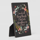 12x18 alles durch Christus Philippians Bibel Fotoplatte (Seite)