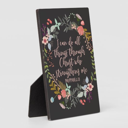 12x18 alles durch Christus Philippians Bibel Fotoplatte (Seite)