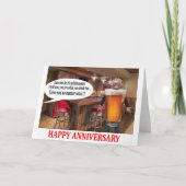 12x18. Alles Gute zum Jubiläum. Orang-Utan-Bier Dankeskarte (Vorderseite)