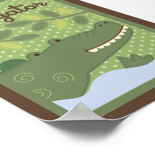 12x18 "Alligato" Jungle Safari Babysitter Poster (Ecke)