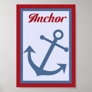 12x18 Anchor Nautic Wall Art Poster