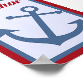 12x18 Anchor Nautic Wall Art Poster (Ecke)