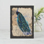 12x18 Ancient Peacock Speichern Sie die Datumskart Save The Date (Stehend Vorderseite)
