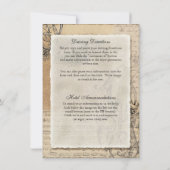 12x18 Ancient Peacock Vintage Hochzeit Einladung (Rückseite)