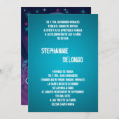 12x18 Aquamarin DJ Spin Turntable Quinceanera Einl Einladung (Vorne/Hinten)