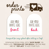 12x18" Arch Shaped Invitation Printing Einladung