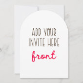 12x18" Arch Shaped Invitation Printing Einladung (Vorderseite)