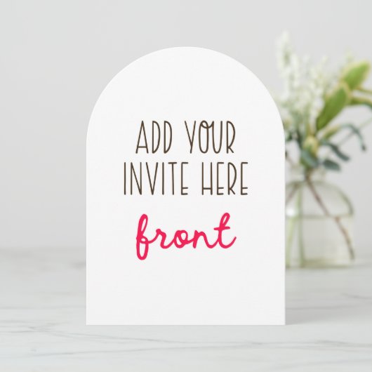 12x18" Arch Shaped Invitation Printing Einladung (Stehend Vorderseite)