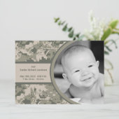 12x18 ARMY ACU Camouflage Camouflage Foto Geburtsa Ankündigung (Stehend Vorderseite)