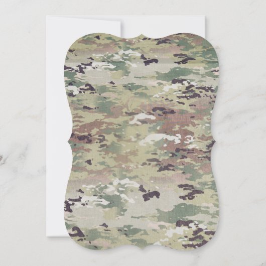 12x18 Army Air Force OCP Camouflage Einladung Hoch (Rückseite)