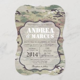 12x18 Army Air Force OCP Camouflage Einladung Hoch