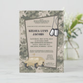 12x18 Baby Dusche Einladung ARMY Camouflage ACU Pr (Stehend Vorderseite)