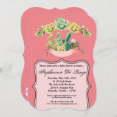 12x18 Baby Dusche Einladung Bohemische Kaktus Succ (Vorne/Hinten)