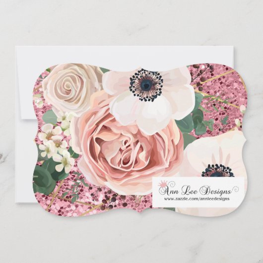 12x18 Baby Dusche Einladung Geometrische Gartenanl (Rückseite)