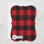 12x18 Baby-Dusche Einladung Red Buffalo Kariert Be (Rückseite)