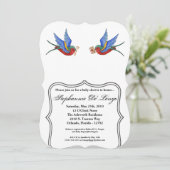 12x18 Baby-Dusche Einladung Traditionelle Vogelauf (Stehend Vorderseite)