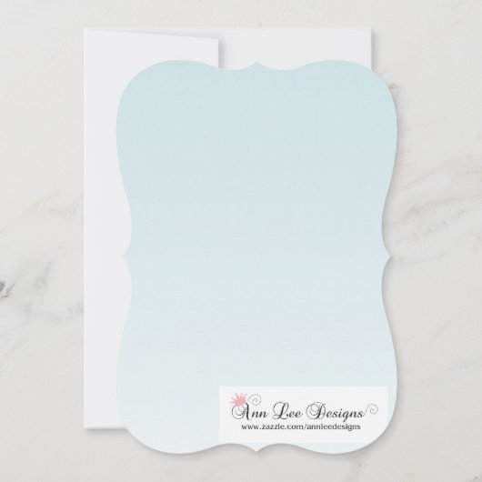 12x18 Baby Dusche Einladung Tropische Blume auf Bl (Rückseite)