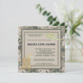 12x18 Baby-Duschen-Einladung ARMEE Camouflage Einladung (Stehend Vorderseite)