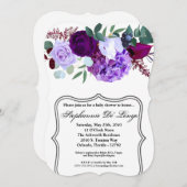12x18 Baby Shower Einladung Lavender Hibiskus auf (Vorne/Hinten)