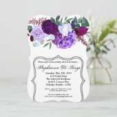 12x18 Baby Shower Einladung Lavender Hibiskus auf (Stehend Vorderseite)