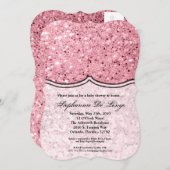12x18 Baby Shower Einladung Rose Gold Glitzer (Vorne/Hinten)
