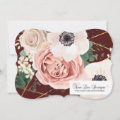 12x18 Baby Shower Invitation Geometric Garden Wein Einladung (Rückseite)