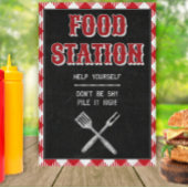 12x18 Backyard GRILLEN Birthday Food Station Table Poster