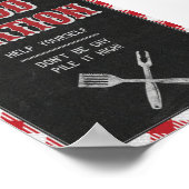 12x18 Backyard GRILLEN Birthday Food Station Table Poster (Ecke)