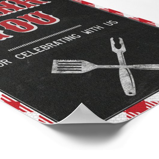 12x18 Backyard GRILLEN Birthday Vielen Dank für Ih Poster (Ecke)