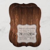 12x18 Barn Wood Land Rustikale Hochzeit Einladung (Vorne/Hinten)