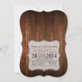 12x18 Barn Wood Land Rustikale Hochzeit Einladung (Vorderseite)