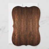 12x18 Barn Wood Land Rustikale Hochzeit Einladung (Rückseite)