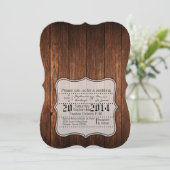 12x18 Barn Wood Land Rustikale Hochzeit Einladung (Stehend Vorderseite)