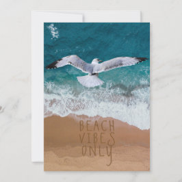 12x18 Beach Vibes Only Seagull Seashore Beach Art