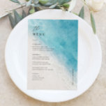 12x18" Beach Wedding Table Menu Cards Flat Menu Menükarte<br><div class="desc">Elegante 12x18" Hochzeitsmenü Karten Flachmenü Elegante Kalligraphie essen und trinken Hochzeitsmenüs | Rustikale Hochzeitsmenüs mit einfachen Kalligrafien,  rustikales Hochzeitsmenü, </div>