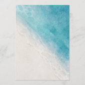 12x18" Beach Wedding Table Menu Cards Flat Menu Menükarte (Rückseite)