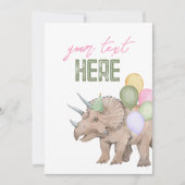 12x18 Bearbeitbare Dinosaurier Party-Signaturkarte Einladung (Vorderseite)