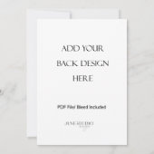 12x18" beidseitiger Kartendruck Einladung (Rückseite)