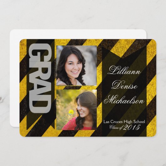 12x18 Bio Hazard Crime Scene Steche Senior Ankündi Ankündigung (Vorne/Hinten)