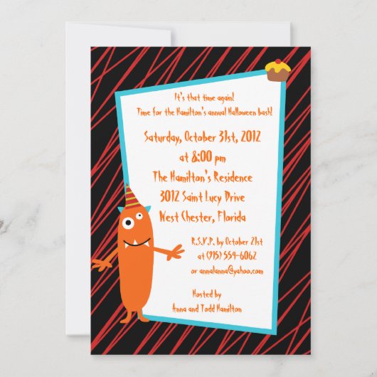 12x18 Birthday Bash Halloween-Party Einladung (Vorderseite)