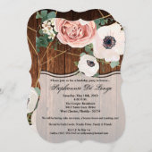 12x18 Birthday Einladung Geometric Garden Rose Sta (Vorne/Hinten)