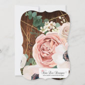 12x18 Birthday Einladung Geometric Garden Rose Sta (Rückseite)