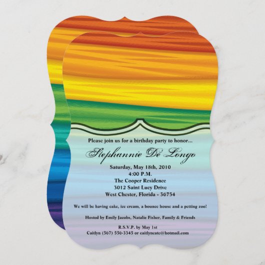 12x18 Birthday Einladung lgbtq Regenbogenflagge Le (Vorne/Hinten)