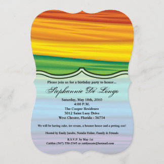 12x18 Birthday Einladung lgbtq Regenbogenflagge Le