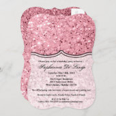 12x18 Birthday Einladung Rose Gold Glitzer (Vorne/Hinten)