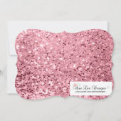 12x18 Birthday Einladung Rose Gold Glitzer (Rückseite)