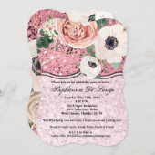 12x18 Birthday Invitation Geometric Garden Rose Go Einladung (Vorne/Hinten)