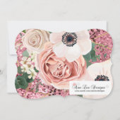 12x18 Birthday Invitation Geometric Garden Rose Go Einladung (Rückseite)