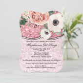 12x18 Birthday Invitation Geometric Garden Rose Go Einladung (Stehend Vorderseite)