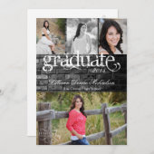 12x18 Black Brick Gebäude Wall Senior Ankündigung (Vorne/Hinten)